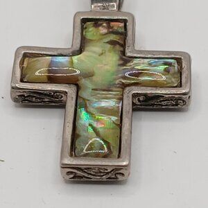 Vintage Silver toned Cross Pendant